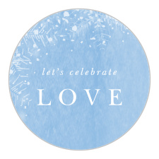 Seal all of your pockets and outgoing envelopes with our Cozy Frost Wedding Stickers!
