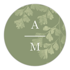 Seal your invitations or add a unique touch to your wedding with our Fern Frame Wedding Stickers.