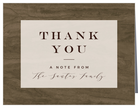 Show your appreciation for the presence and support of your family and friends on your special day with our Timeless Wood Wedding Thank You Cards.