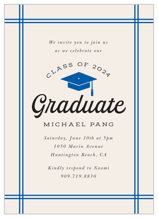 Customize this simple, yet beautifully rustic graduation announcement that doubles as a graduation invitation! Customize colors, fonts, and more!