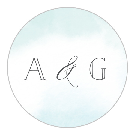 Painterly Wash Wedding Stickers
