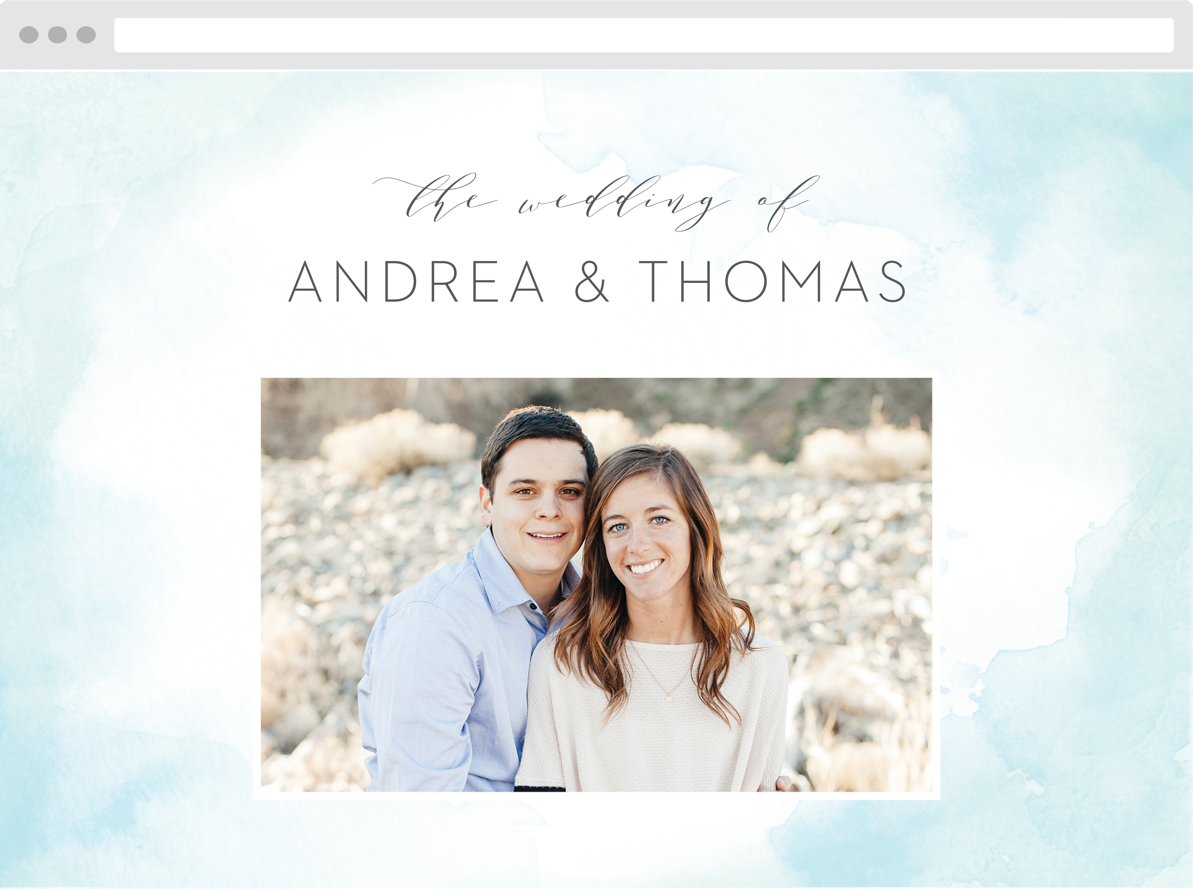 Painterly Wash Wedding Website