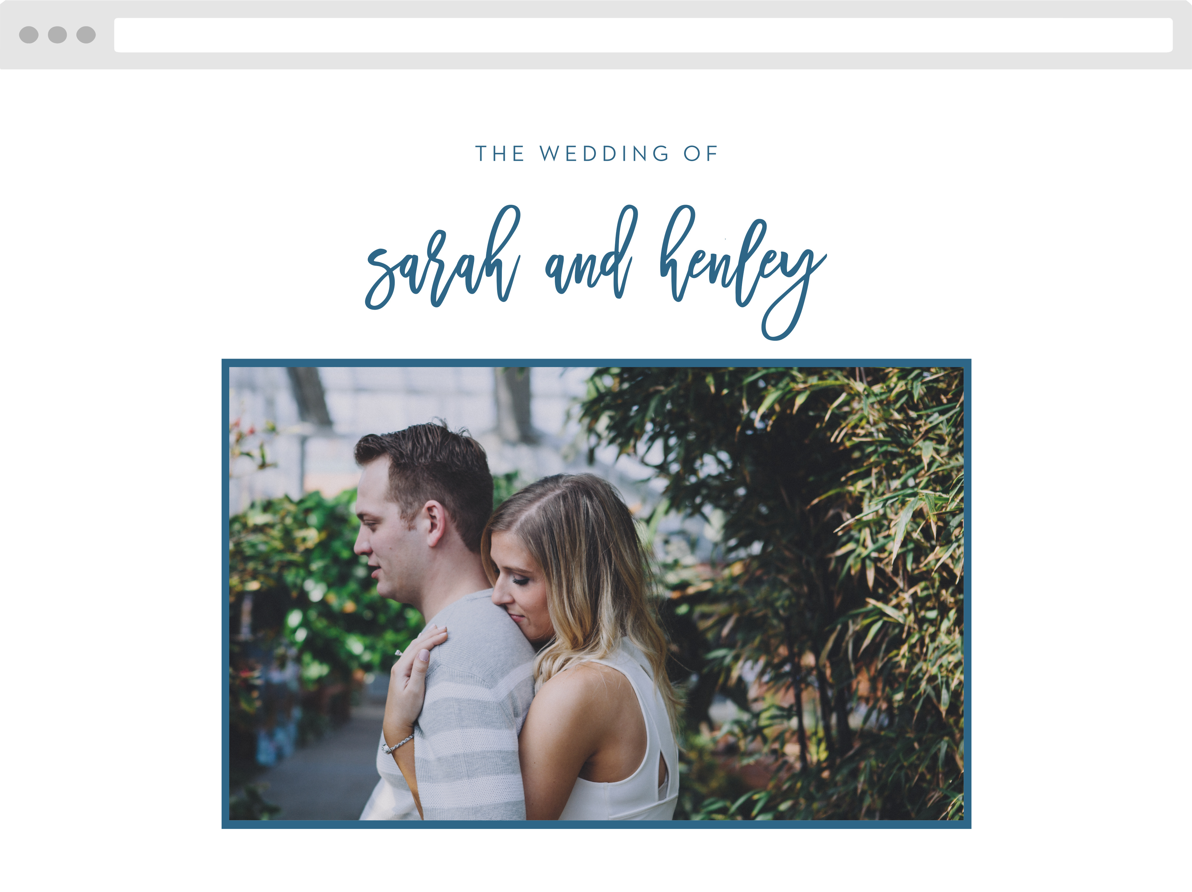 Simply Typographic Wedding Website
