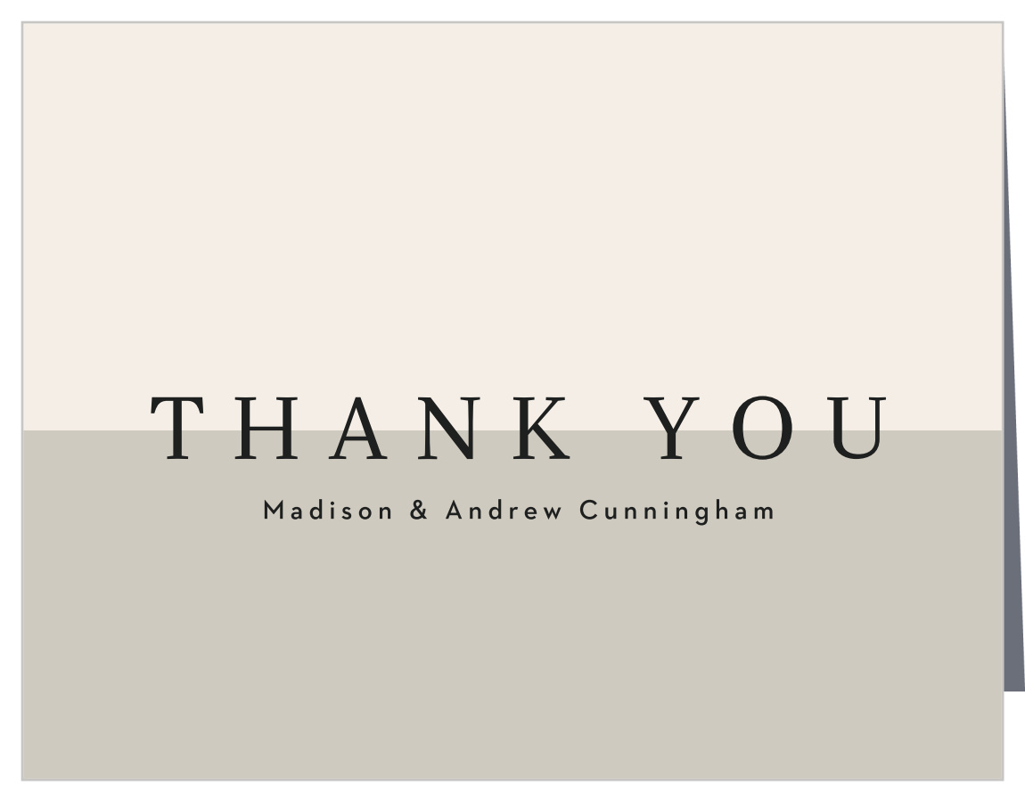 Split Type Wedding Thank You Cards