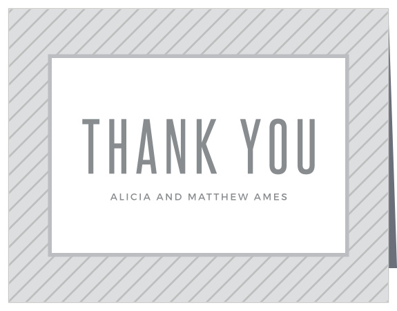 Show your appreciation for your friends and family's support with our Mod Lines Wedding Thank You Cards!