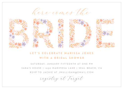 Get your guests excited for a shower full of fun and good times! With a card this cute, your guests wont be able to help themselves from getting excited!