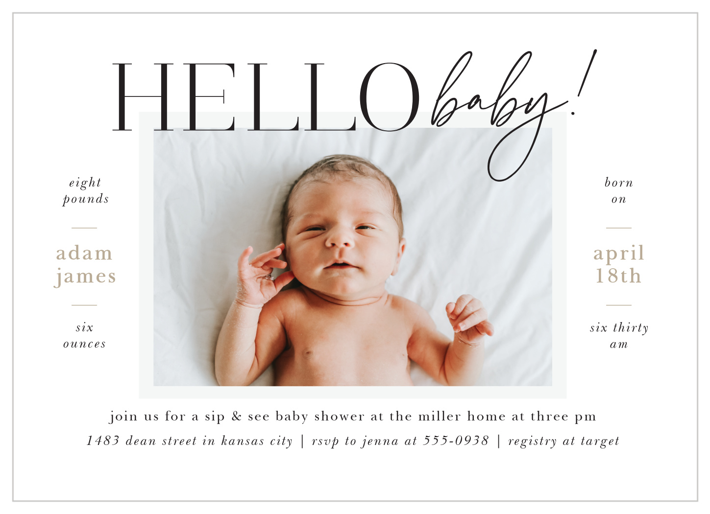 Hello Baby Baby Shower Invitations