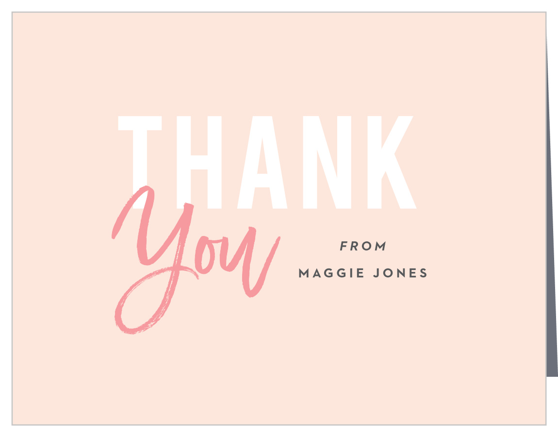 Bold Brunch Long Distance Baby Shower Thank You Cards