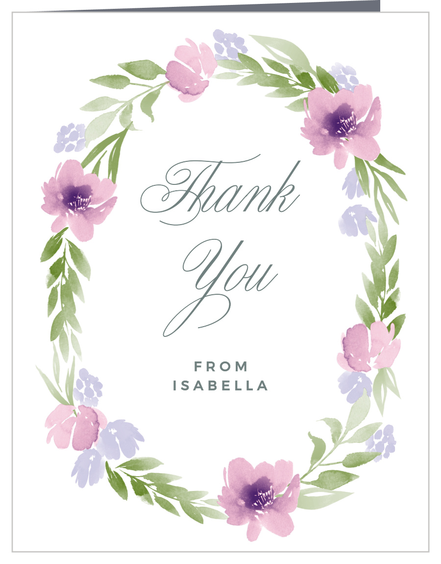 Floral Delight Long Distance Baby Shower Thank You Cards