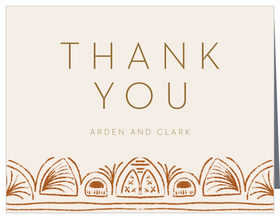 Share your appreciation for your family and friends with our Southwestern Slopes Wedding Thank You Cards!