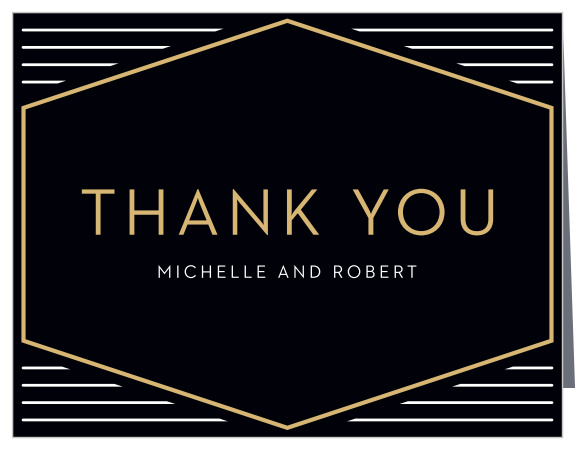 The support and presence of your family and friends on your special day were important to you, show them your appreciation with our Golden Photo Wedding Thank You Cards.