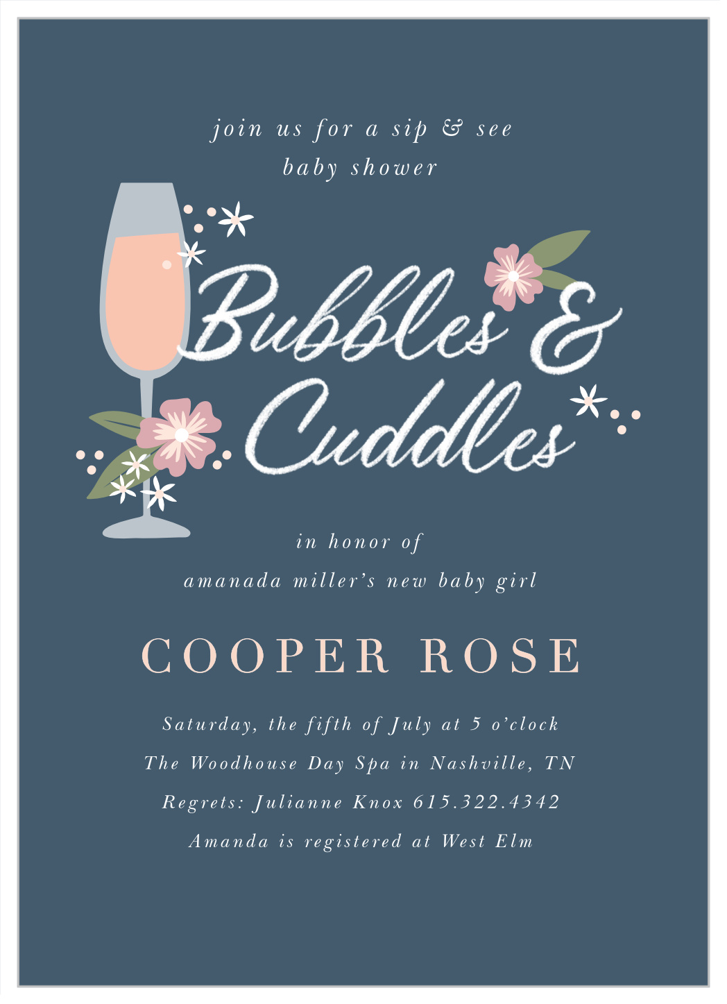 Bubbles & Cuddles Baby Shower Invitations