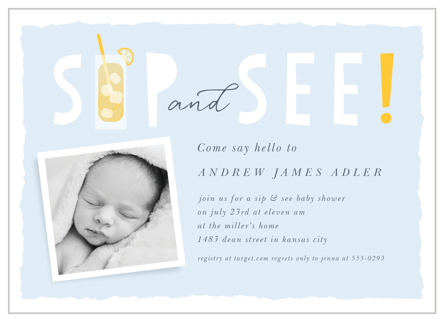 Cocktail Hour Baby Shower Invitations