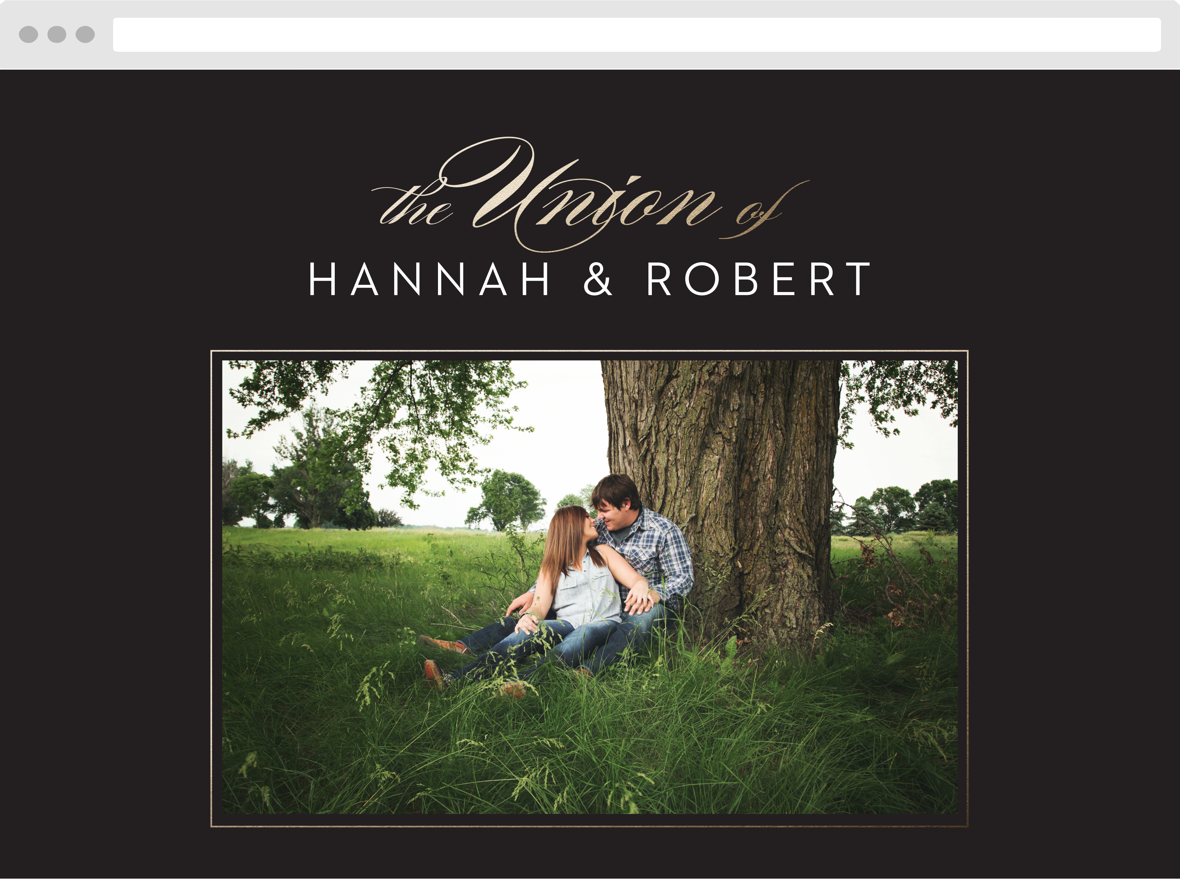 Modern Union Wedding Website