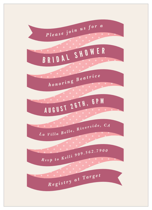 Customize this invitation with your favorite colors in order to match the bridal shower theme. Include all the shower details and see your changes instantly!