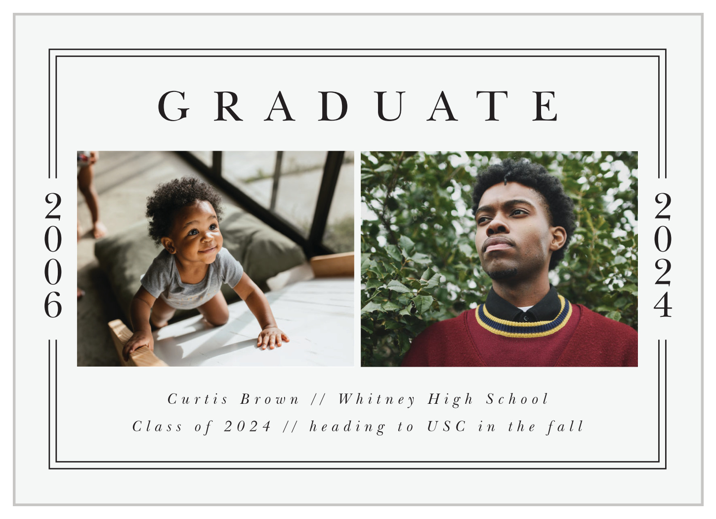 Now & Then Graduation Announcements