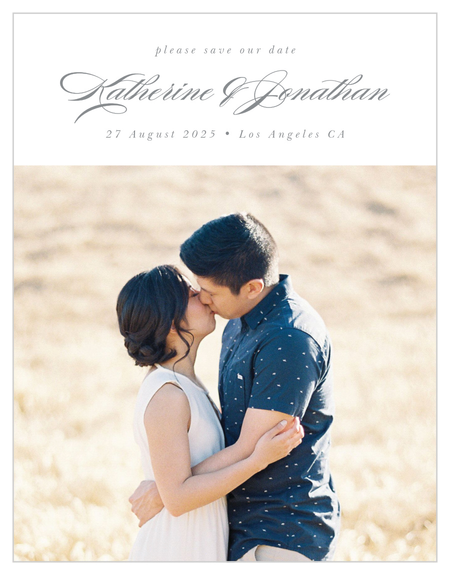 Mild Colorblock Save the Date Cards