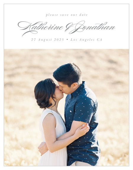 Be sure your family and friends mark their calendars when they receive our Mild Colorblock Save the Date Cards.