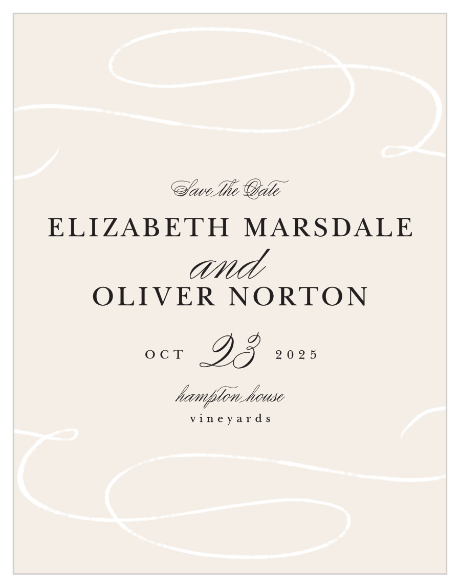 Swirling Flourish Save the Date Cards