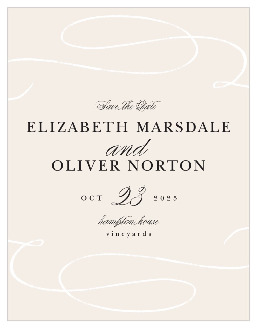 Swirling Flourish Save the Date Magnets