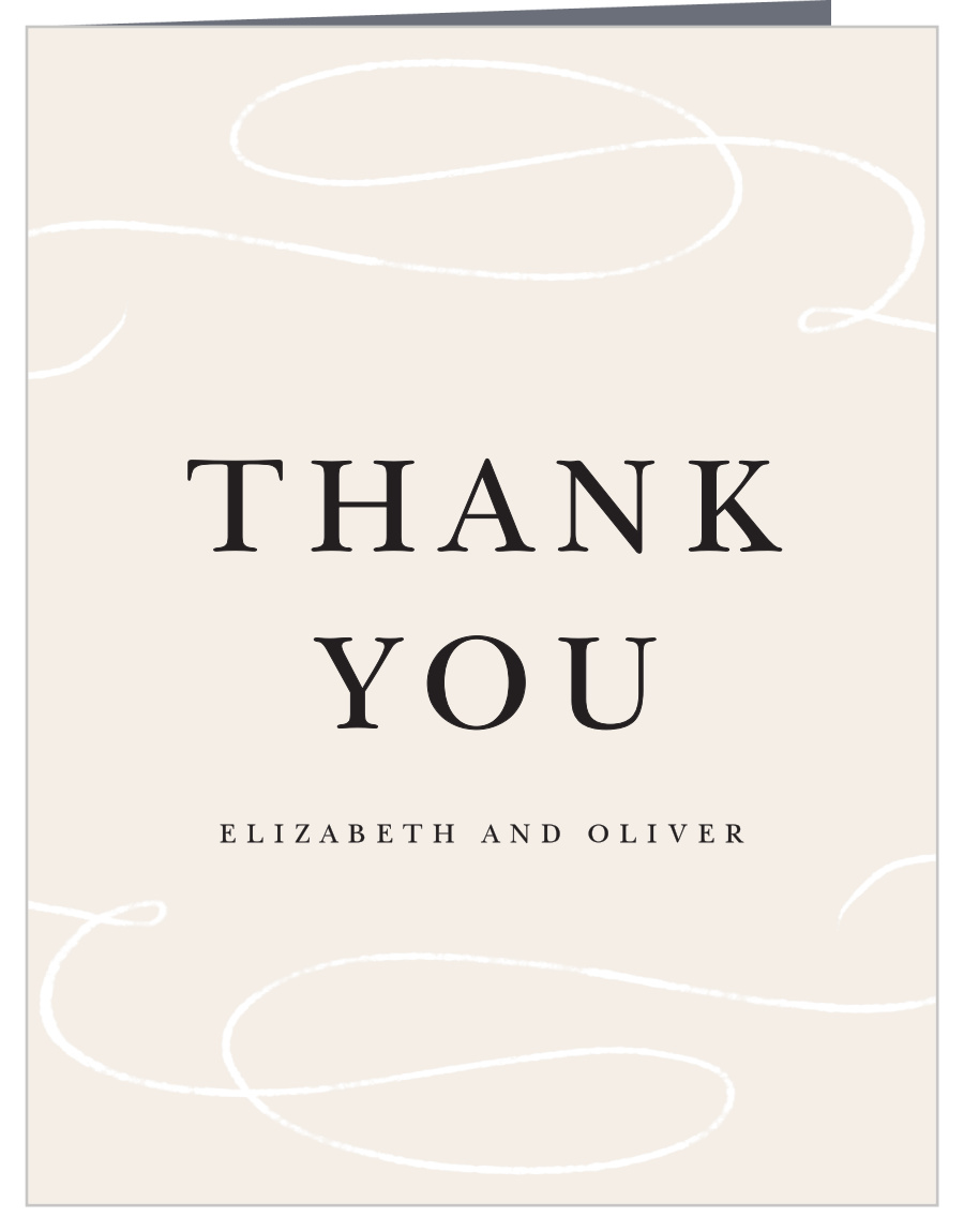 Swirling Flourish Wedding Thank You Cards