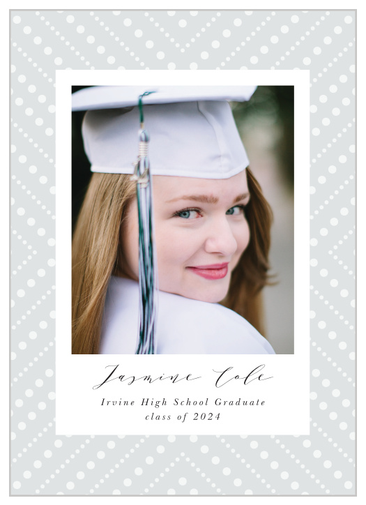 Announce your graduation with the stylish look of our Dotted Simplicity Graduation Announcements!