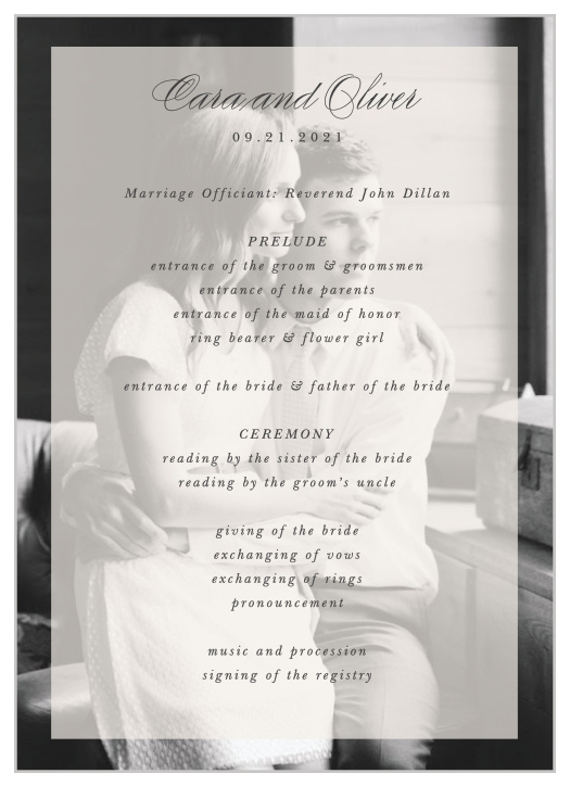 Everyone can stay informed with our Photo Glaze Wedding Programs.