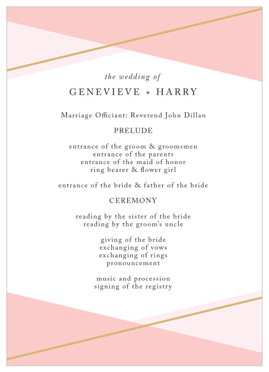 Keep your guests in the loop throughout the day with our Suave Urbane Wedding Programs!