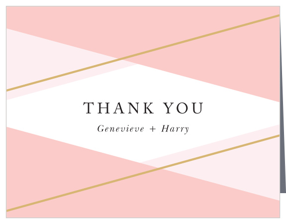 Show your appreciation to the loved ones who supported you on your special day with the modern look of our Suave Urbane Wedding Thank You Cards.