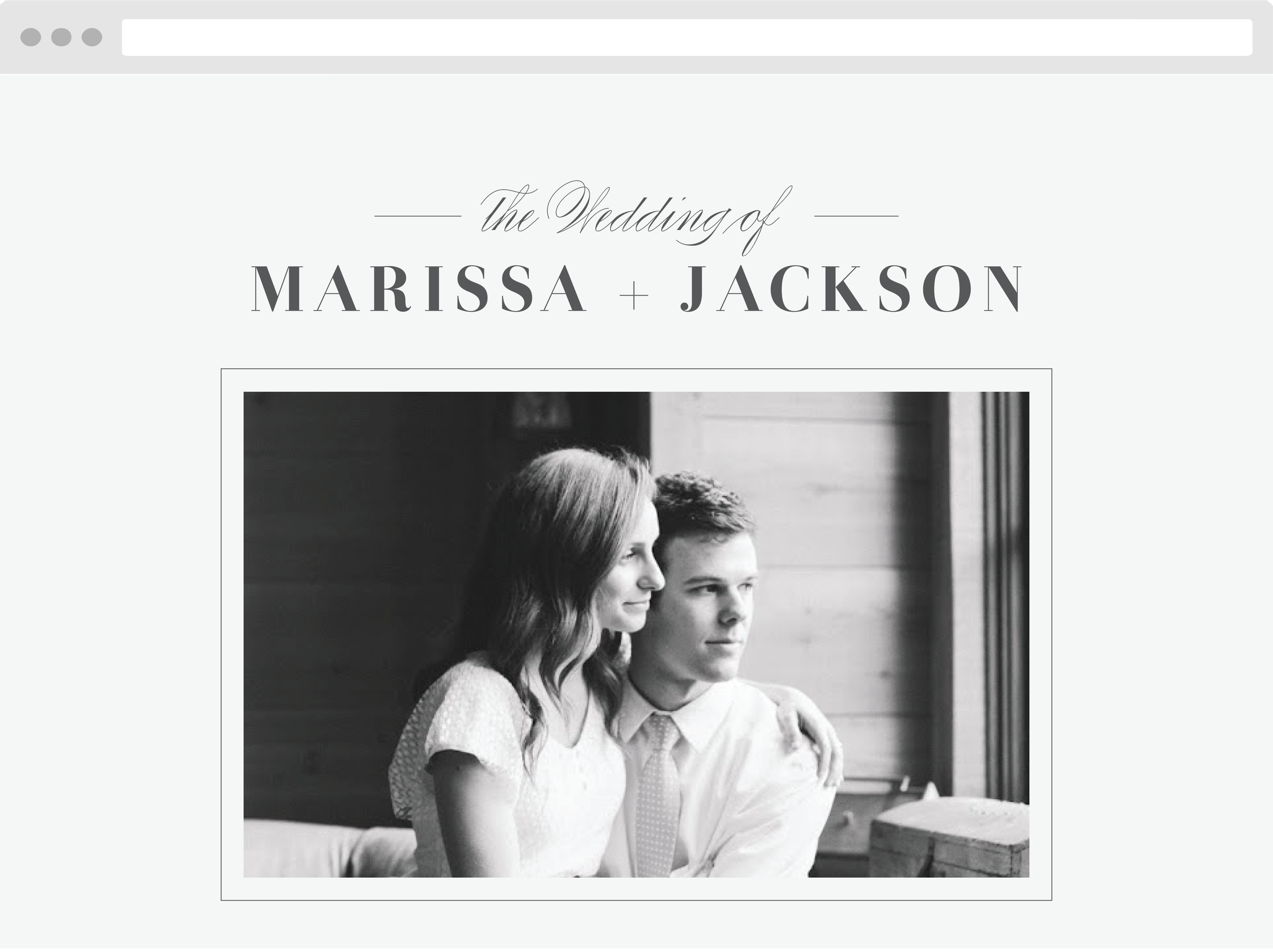 Mod Photo Wedding Website
