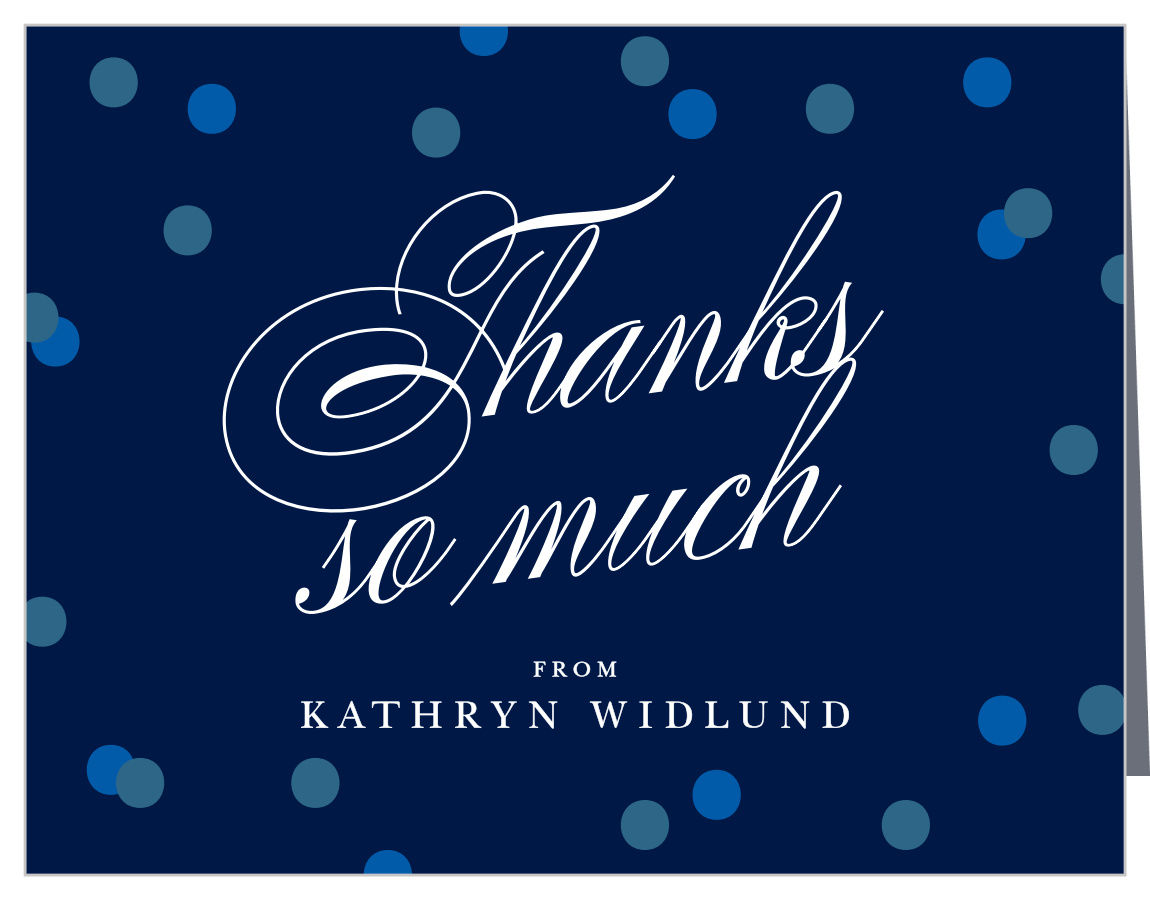 Virtual Script Graduation Thank You Cards