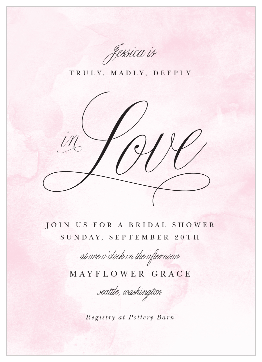 Truly Madly Deeply Bridal Shower Invitations