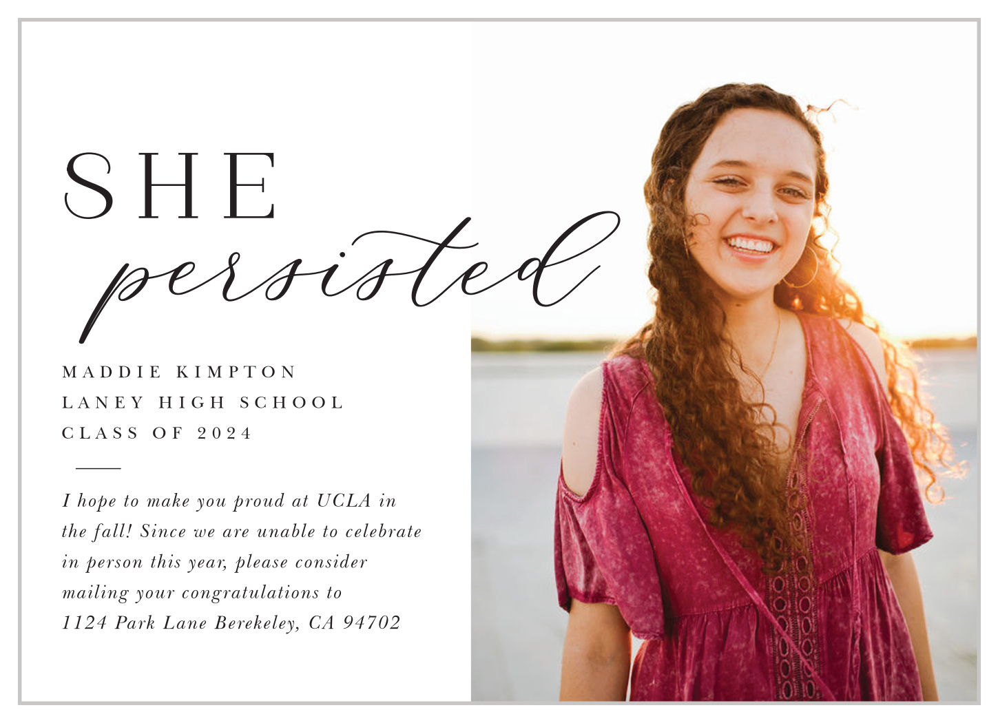 She Persisted Graduation Announcements