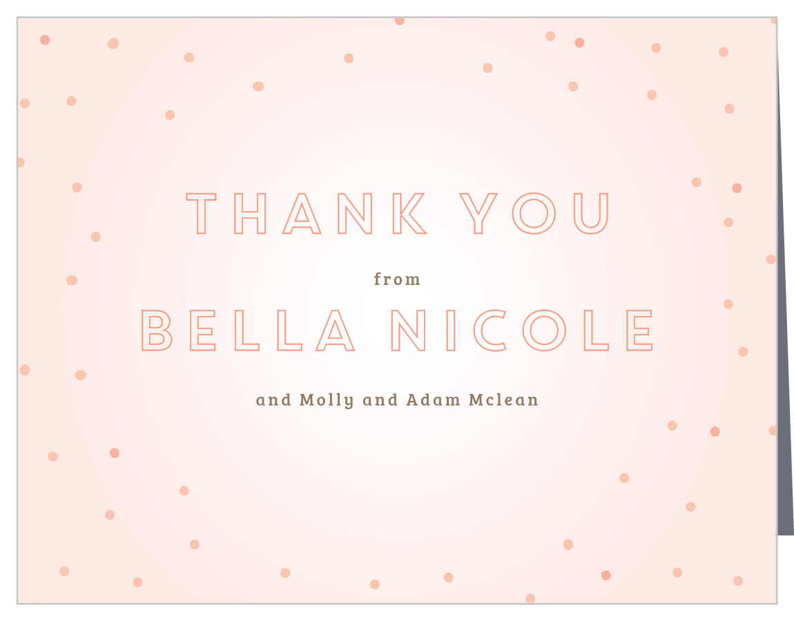 Dapper Dots Girl Christening Thank You Cards