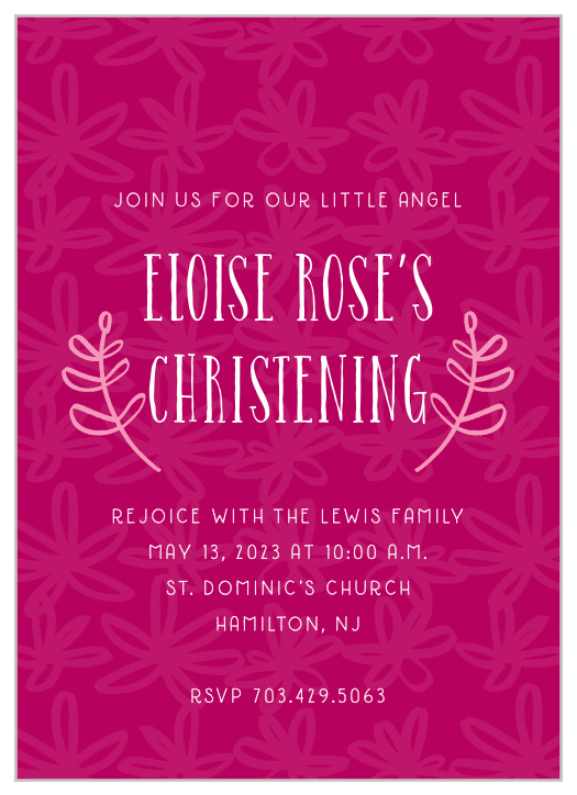 Create your cheerful christening invites with the Fun Flowers Girl Christening Invitations. 