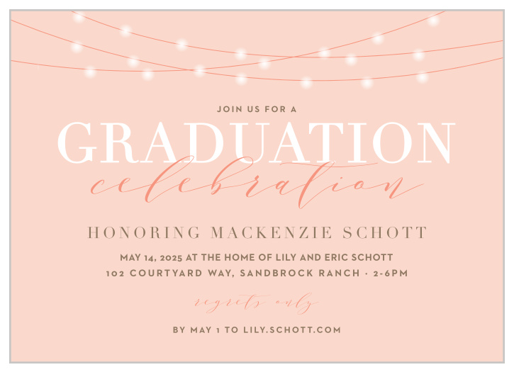 The High Class Graduation Announcement with is simple, yet elegant way to let everyone know of your accomplishment.  Personalizing the High Class is easy with instant previews and over 150 different colors to chose from.