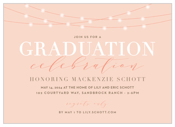 The High Class Graduation Announcement with is simple, yet elegant way to let everyone know of your accomplishment.  Personalizing the High Class is easy with instant previews and over 150 different colors to chose from.