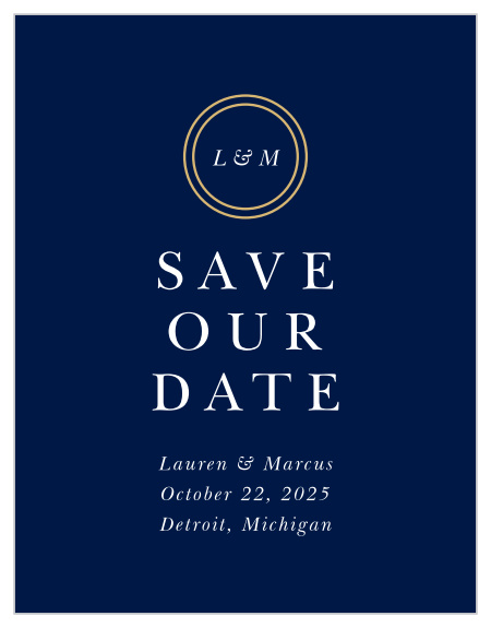 Let your family and friends know of your big news by mailing out our Royal Emblem Save the Date Magnets!