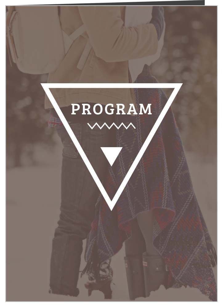 Triangle Monogram Wedding Programs