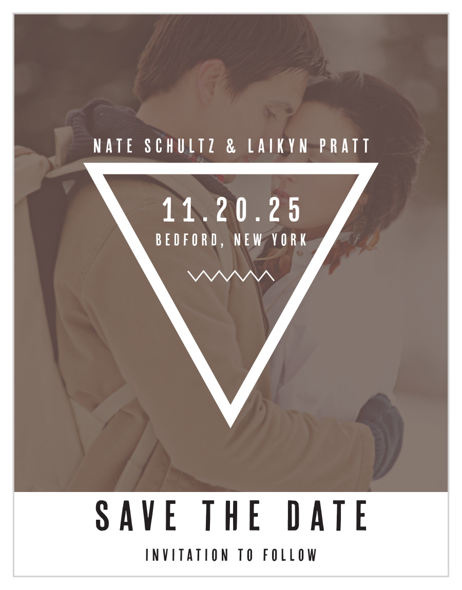 Triangle Monogram Save the Date Magnets