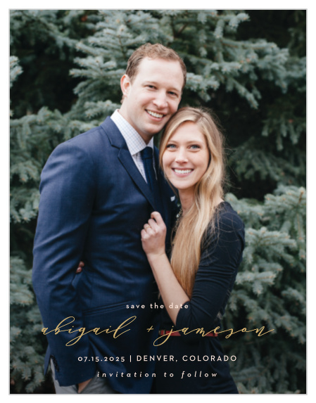 Simply Elegant Photo Save The Date Magnets
