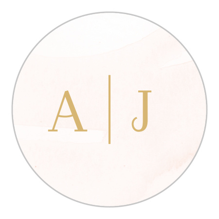 Modern Wash Wedding Stickers