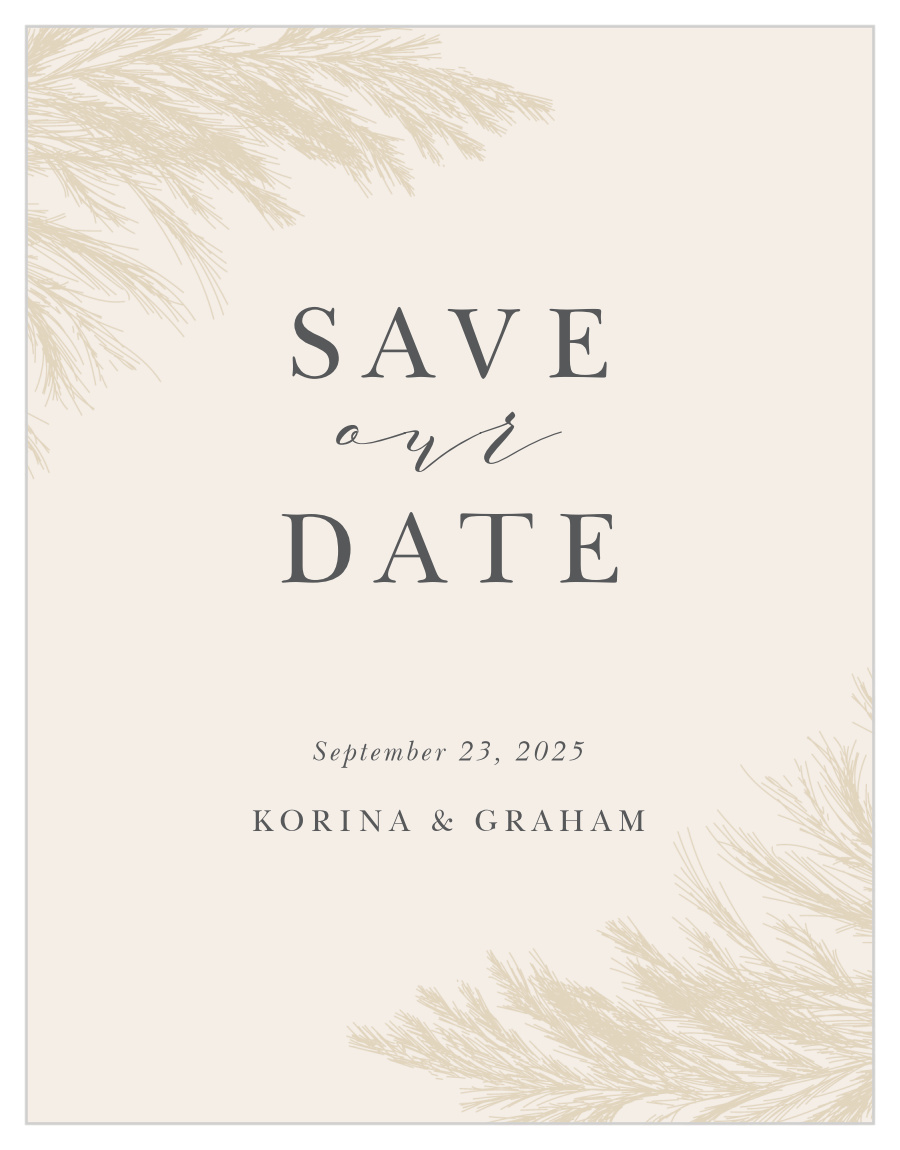 Pampas Boho Save the Date Magnets