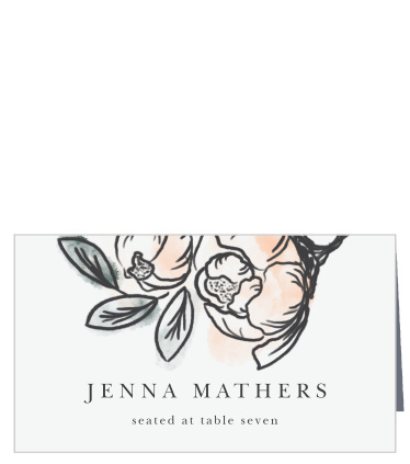 Our Peony Sketch Place Cards are the perfect way to keep the seating organized at your wedding celebration!