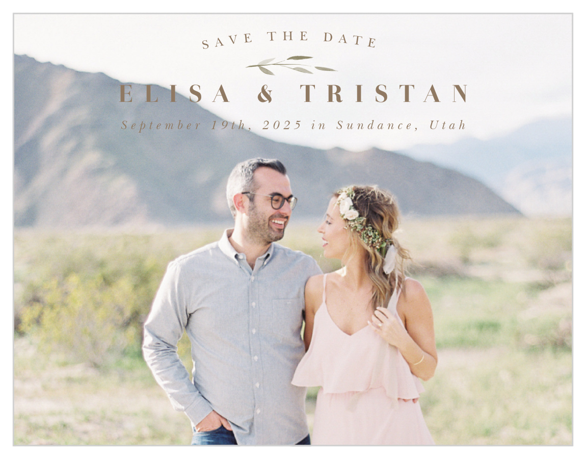 Watercolor Ampersand Save the Date Cards