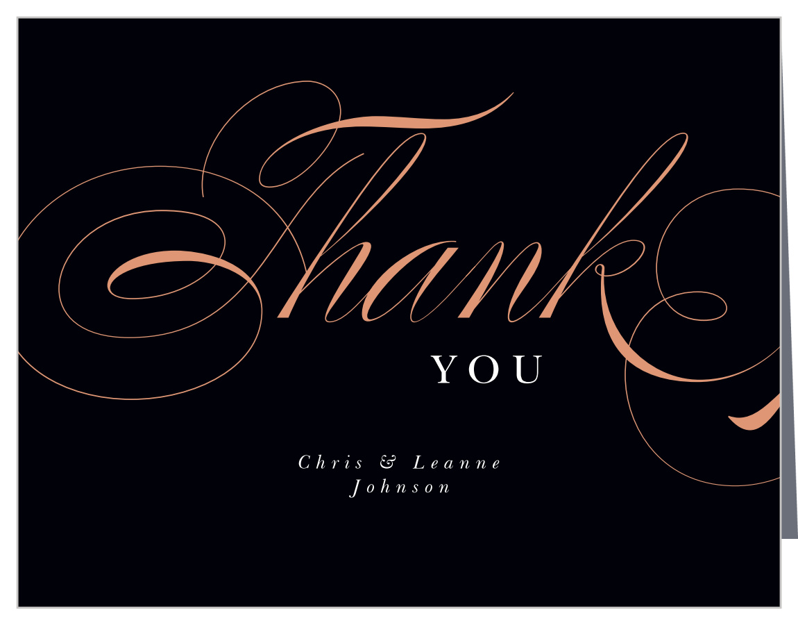 Sweeping Type Anniversary Thank You Cards