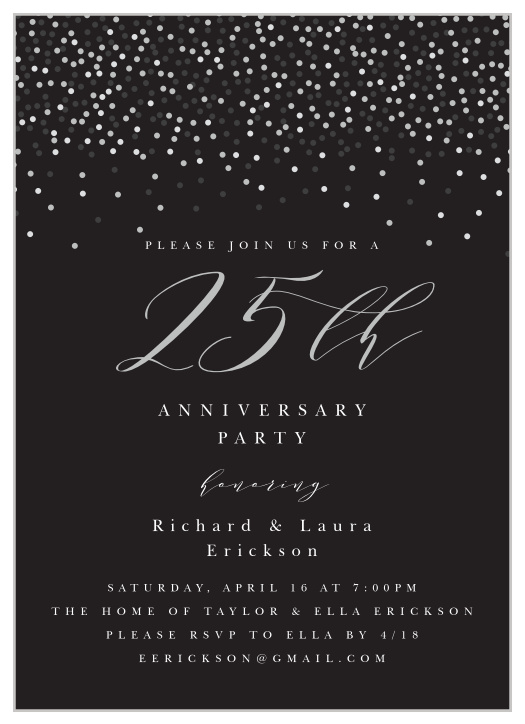 Anniversary store party invitations