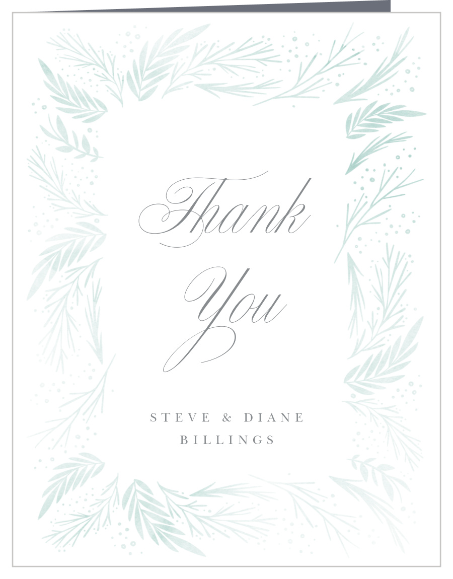 Watercolor Ferns Anniversary Thank You Cards