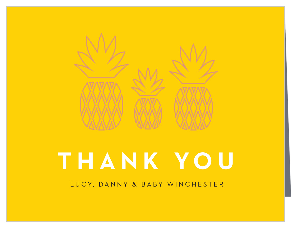 Pineapple Trio Baby Shower Thank You Cards