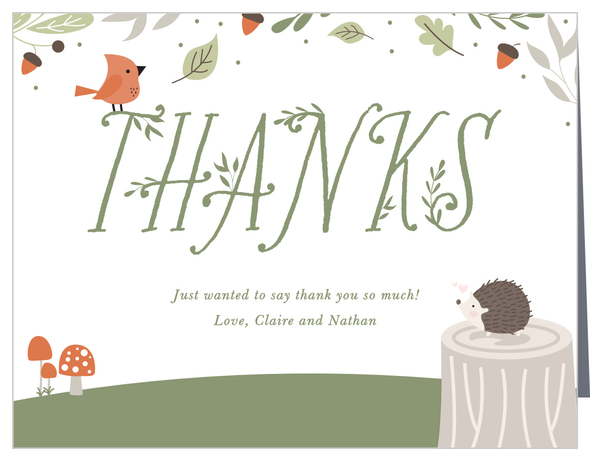 Little Animals Baby Shower Thank You Cards